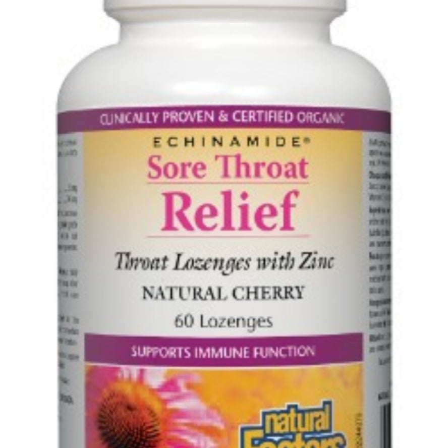 SEASONAL Zinc Lozenges Sore Throat Relief By Natural Factors The Eco Den